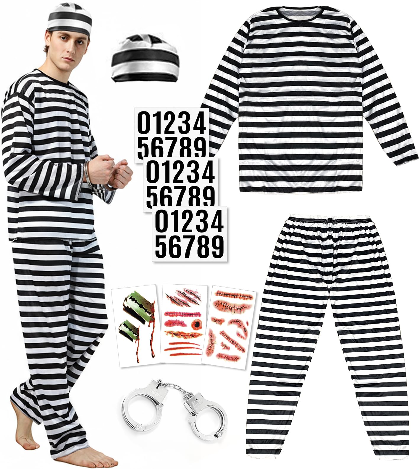 囚人服 緑 10着 ハロウィン グリーン 囚人 帽子 囚人シール付 Amazon.co.jp: [Goreson] 囚人服 ハロウィン コスプレ仮装 囚人仮装